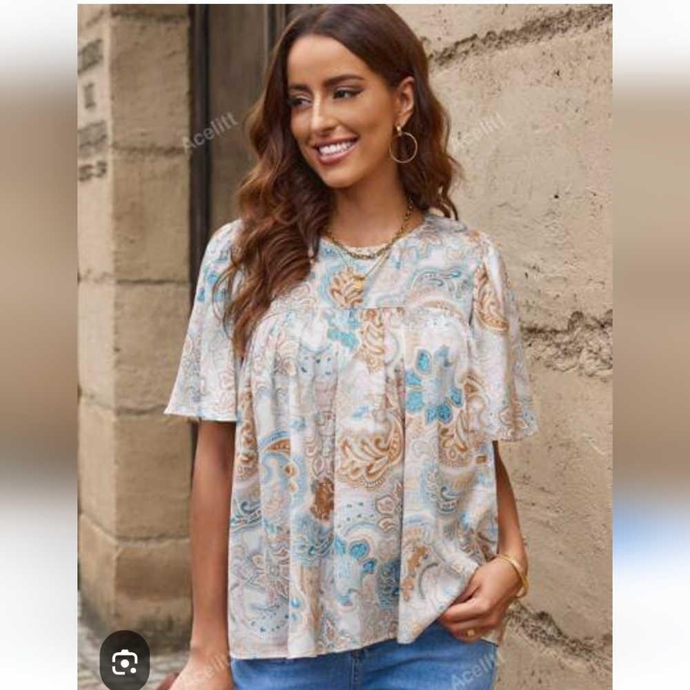 Floral Paisley Women's Top